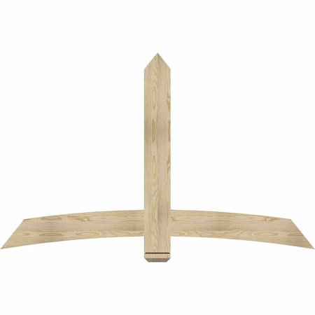 Ekena Millwork Bellingham Rough Sawn Timber Gable Bracket, Douglas Fir, 72"W x 45"H x 2"D x 6"F, 15/12 Pitch GBW072X45X0206BEL00RDF